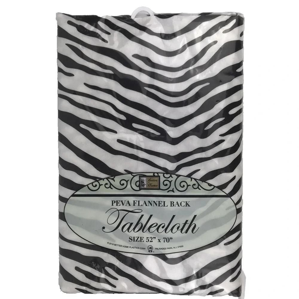 NEW Better Home Flannel Back Peva Tablecloth 52